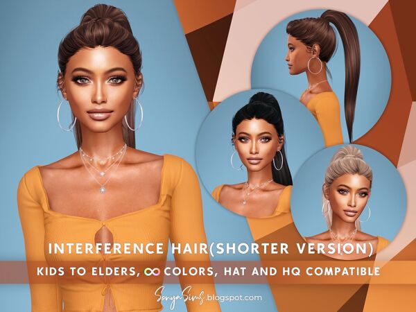 Interference Hair Pack for Adults and Kids Sims 4 CC