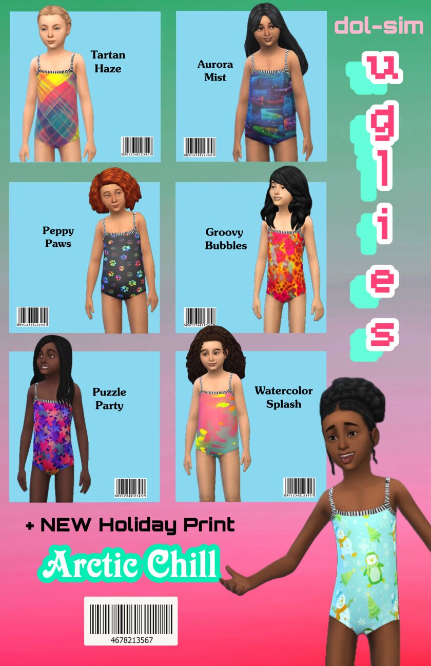 Introducing Doll-Sim Uglies Swimsuits Sims 4 CC