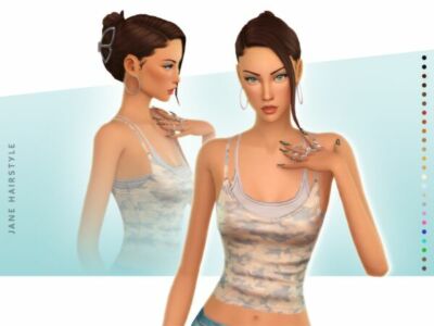 Jane Hairstyle – Style 4 Sims 4 CC