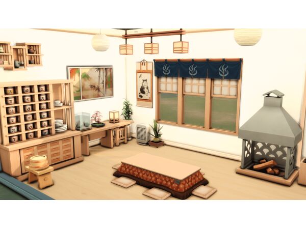 Japanese Dining Room Design Sims 4 CC