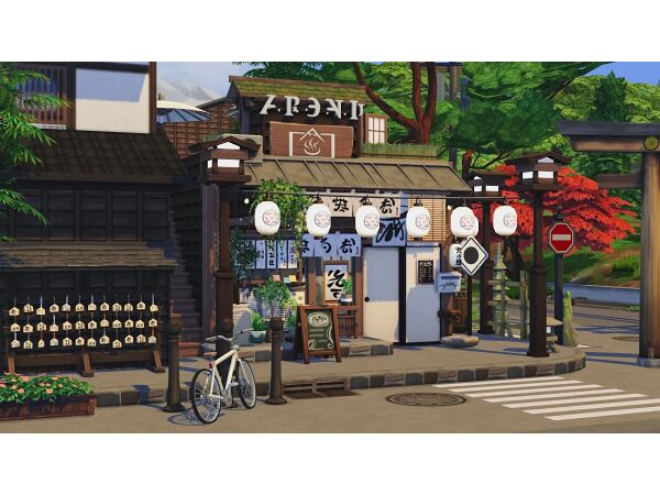 Authentic Japanese Restaurant Build Sims 4 CC