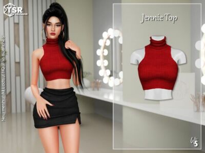 Stylish Jennie Top by WisteriaSims Sims 4 CC