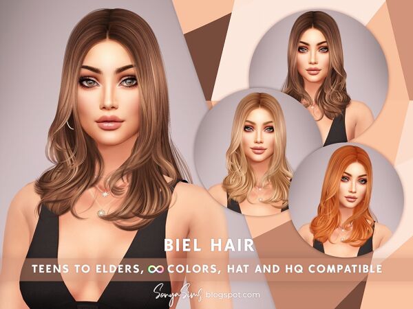 Jessica Biel Inspired Mid-Length Hair Sims 4 CC