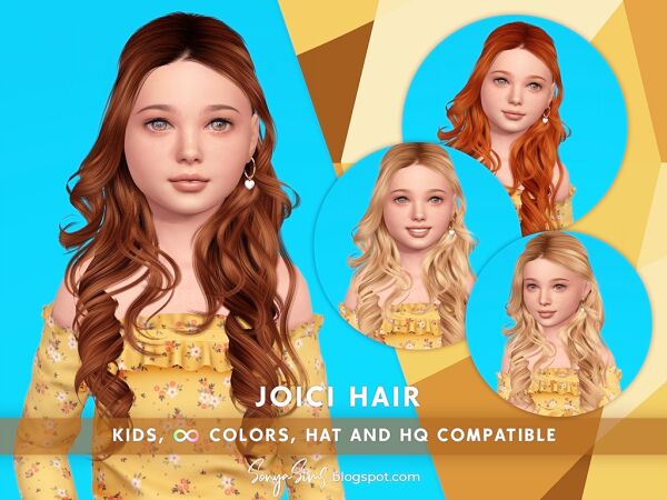 Lovely Joici Hair for Kids Sims 4 CC