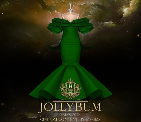 Jollybum Xmas 2024 Gown By Mssims4 Sims 4 CC