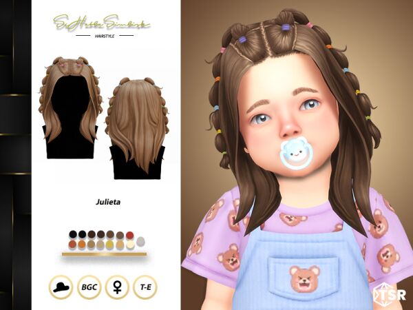 Julieta Hairstyle for Toddler Sims 4 CC