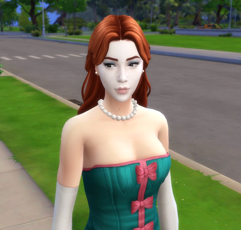 sims 4 cc just a white face make up that i made bc i didnt 2