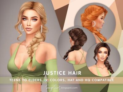 Elegant Justice Hair for All Ages Sims 4 CC