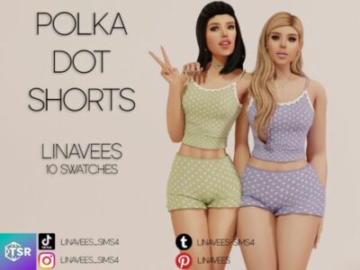 Kali – Polka DOT Shorts By Linavees Sims 4 CC