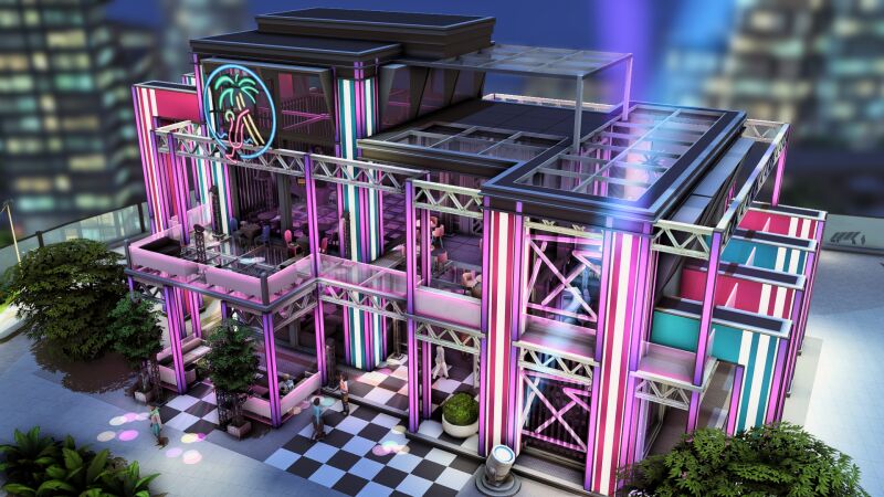 sims 4 cc karaoke bar planet honey pop renovation by plumbobkingdom 4