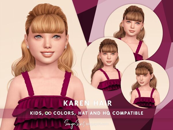 Karen Hair Kids Sims 4 CC