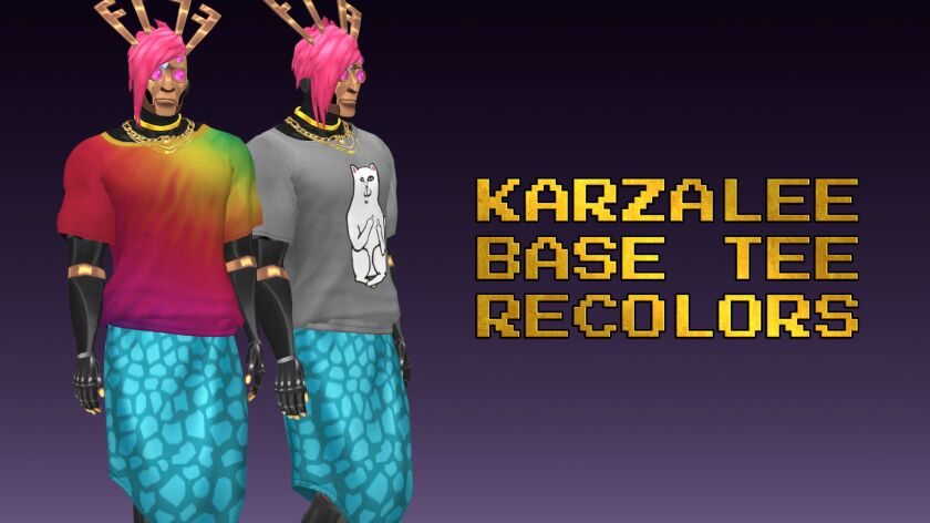 Karzalee Base Tee Recolors Sims 4 CC