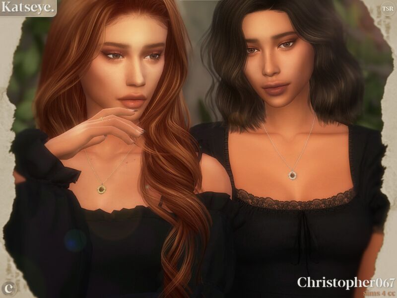 sims 4 cc katseye necklace by christopher0672 2