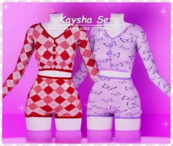 Kaysha Set by Irisarity Sims 4 CC