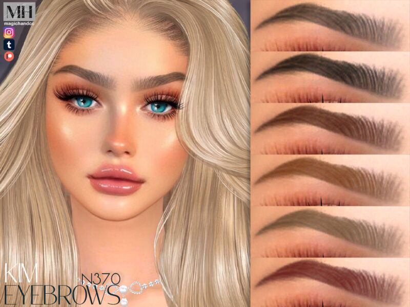 sims 4 cc kim eyebrows n370 by magichand 2