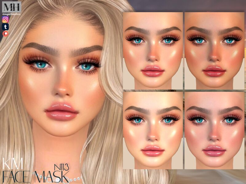 sims 4 cc kim face mask n113 by magichand 2