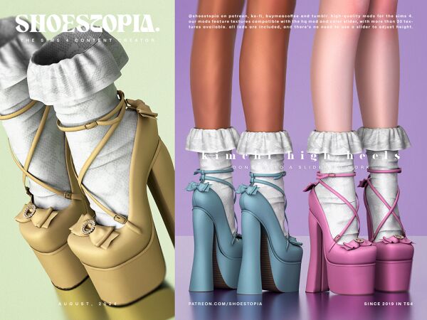 Stylish Kimchi High Heels Sims 4 CC