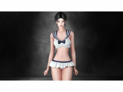 Kisuke – Sailor Bikini Set Sims 4 CC