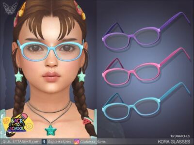 Kora Glasses For Kids Sims 4 CC