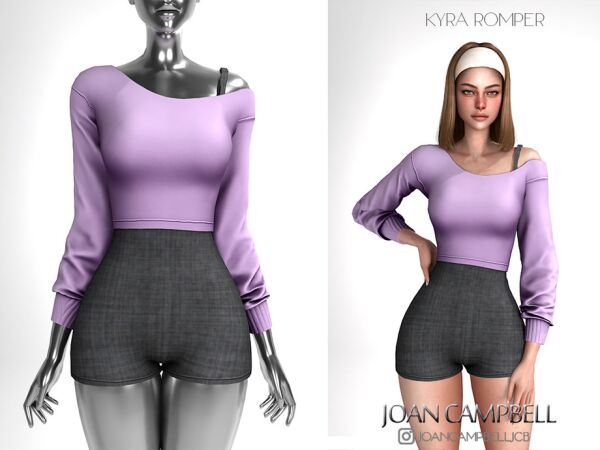 Stylish Kyra Romper for Your Sims Sims 4 CC