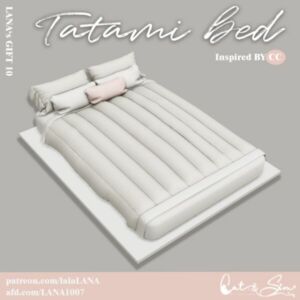 Stylish Tatami Bed for Your Sims Sims 4 CC