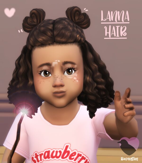 Lanna Hair by RavenSim Sims 4 CC