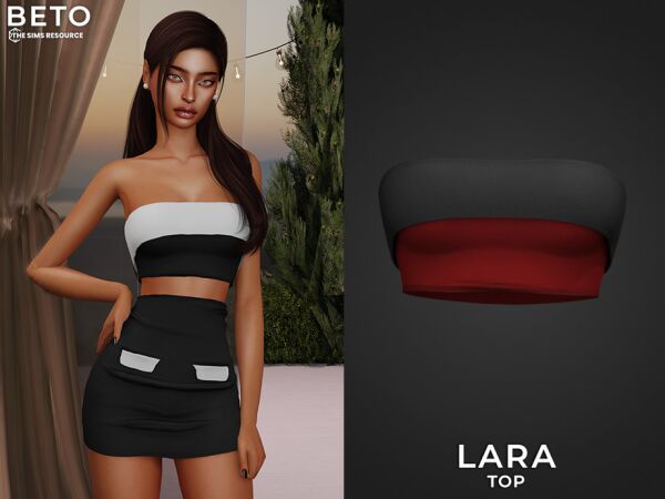 Lara Top by Beto_Ae0 Sims 4 CC