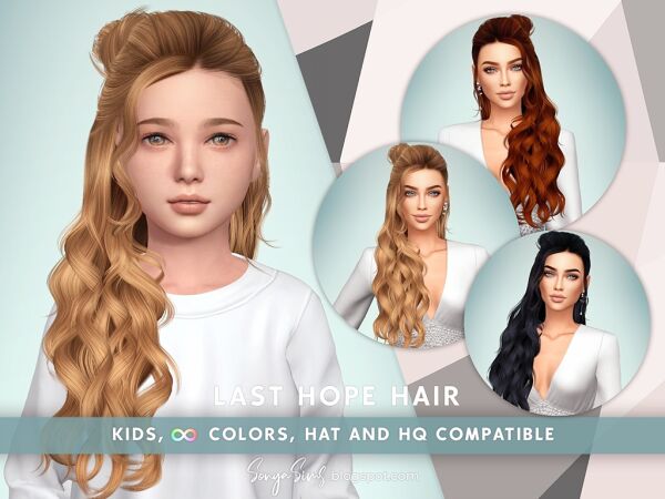 Last Hope Hair Kids Sims 4 CC