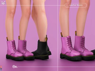 Stylish Leather Boots for Women Sims 4 CC