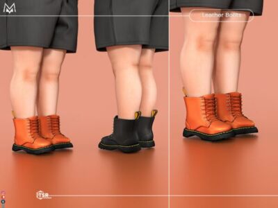 Stylish Toddler Leather Boots S474 Sims 4 CC