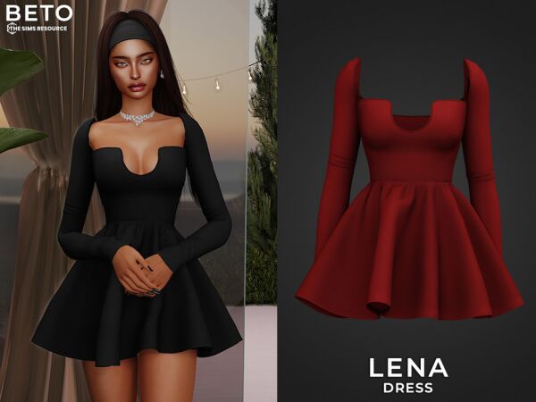 Stunning Lena Dress by Beto_Ae0 Sims 4 CC