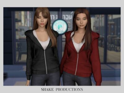 Stylish Lesia Hoodie for Sims Sims 4 CC