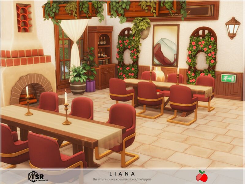 sims 4 cc liana restaurant no cc by melapples 2