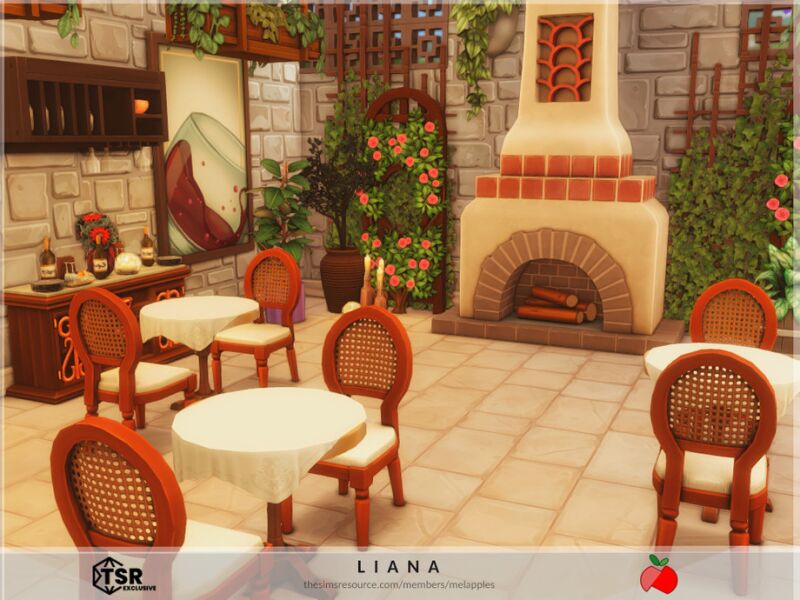 sims 4 cc liana restaurant no cc by melapples 3