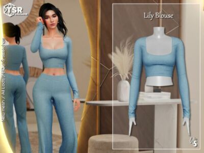 Lily Blouse – Stylish Wear for Your Sims Sims 4 CC