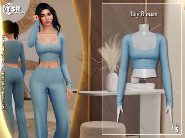 Lily Blouse – Stylish Wear for Your Sims Sims 4 CC