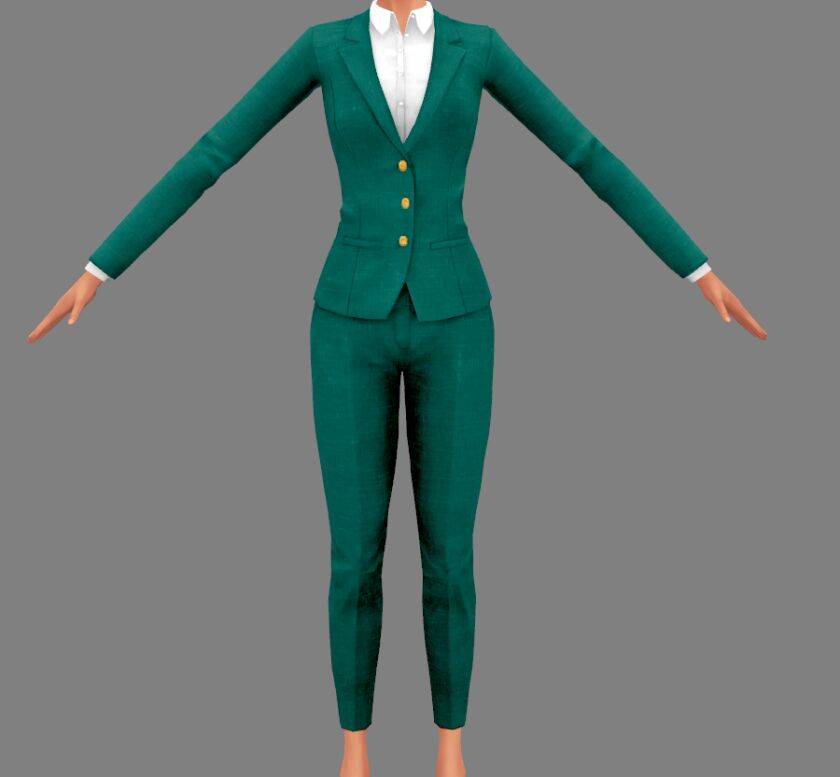 sims 4 cc linen suit in jewel tones 2