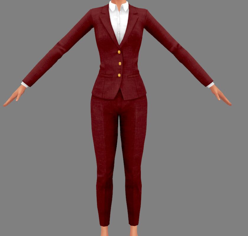 sims 4 cc linen suit in jewel tones 3