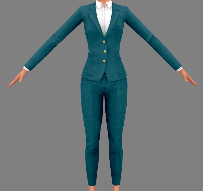 sims 4 cc linen suit in jewel tones 4