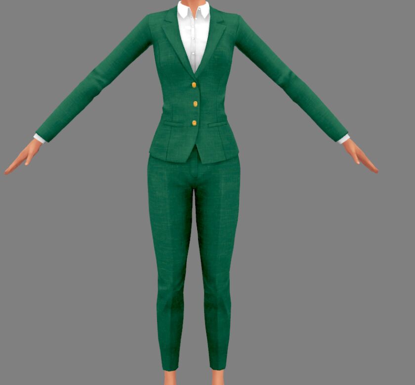 sims 4 cc linen suit in jewel tones 5