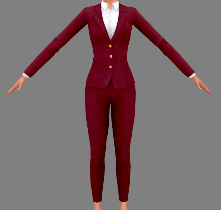 sims 4 cc linen suit in jewel tones 6