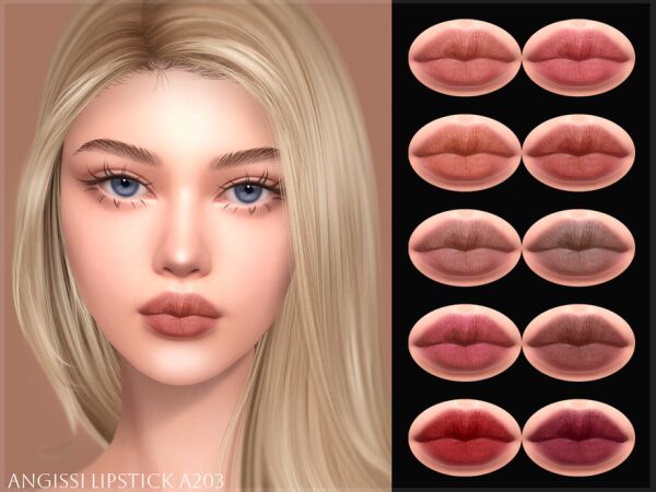 Lipstick A203 by Angissi Sims 4 CC