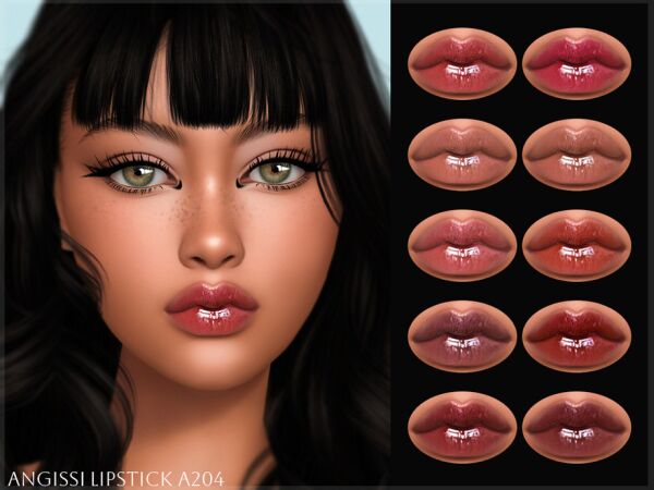 Stylish Lipstick A204 by Angissi Sims 4 CC