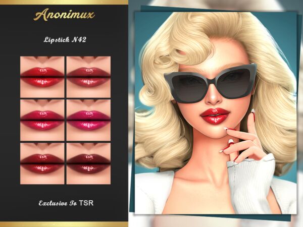 Lipstick N42 By Anonimux_Simmer Sims 4 CC