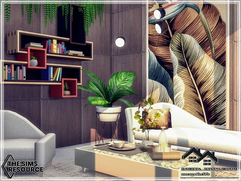 sims 4 cc loreta living room 2