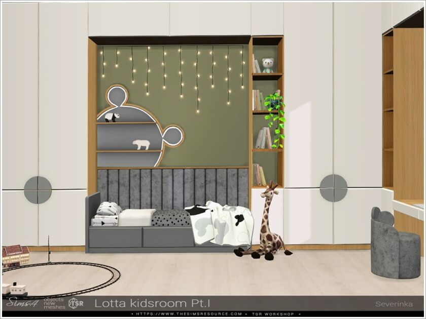 Modern Minimalist Kidsroom Decor Sims 4 CC