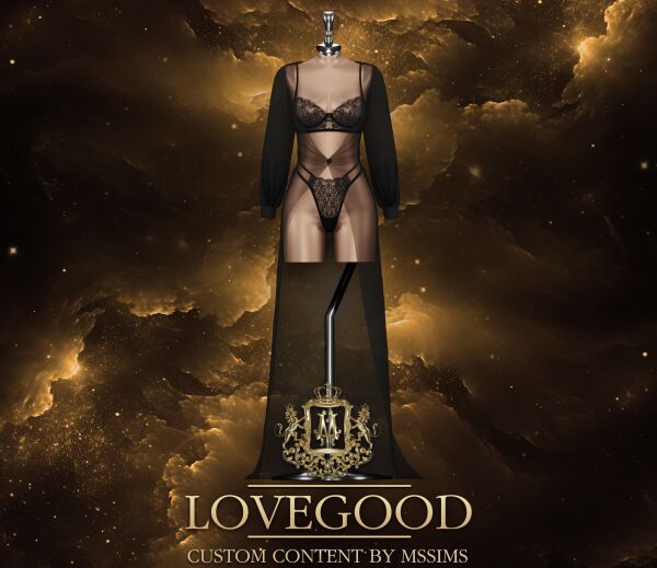 Lovegood Lace Lingerie Set Sims 4 CC