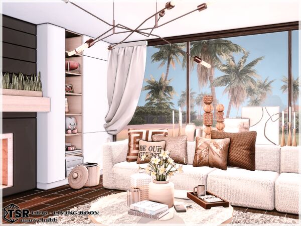 Stylish Fully Equipped Living Room Sims 4 CC