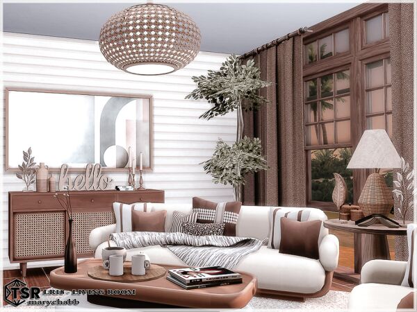 LR18 – Stylish Living Room by Marychabb Sims 4 CC