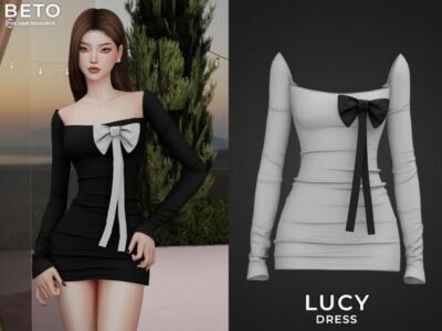 Stylish Lucy Dress by Beto_Ae0 Sims 4 CC